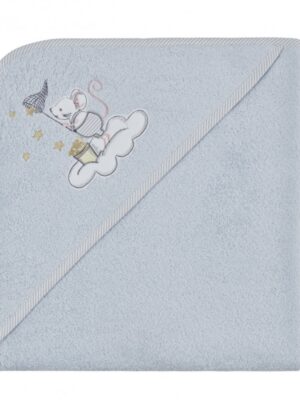 Cape de bain Mousky bleu ciel