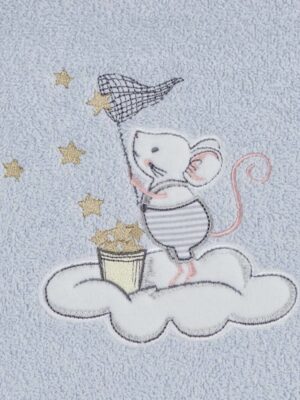 Cape de bain Mousky bleu ciel