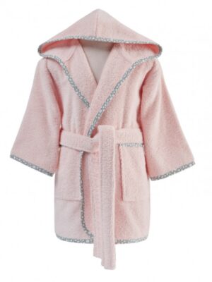 Peignoir en éponge Mouskette rose 2 ans